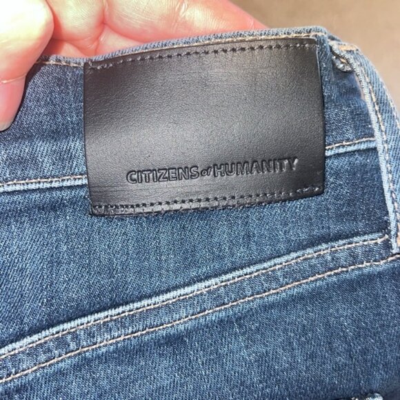 * Citizens Of Humanity Dark Indigo Straight Leg Jeans Size 28 - Picture 8 of 8